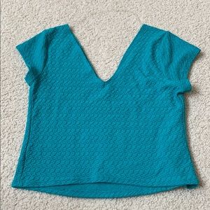 Blue crop top